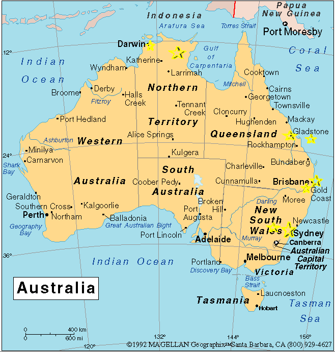 Map of australia 31KB