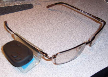camera mounted on glases
